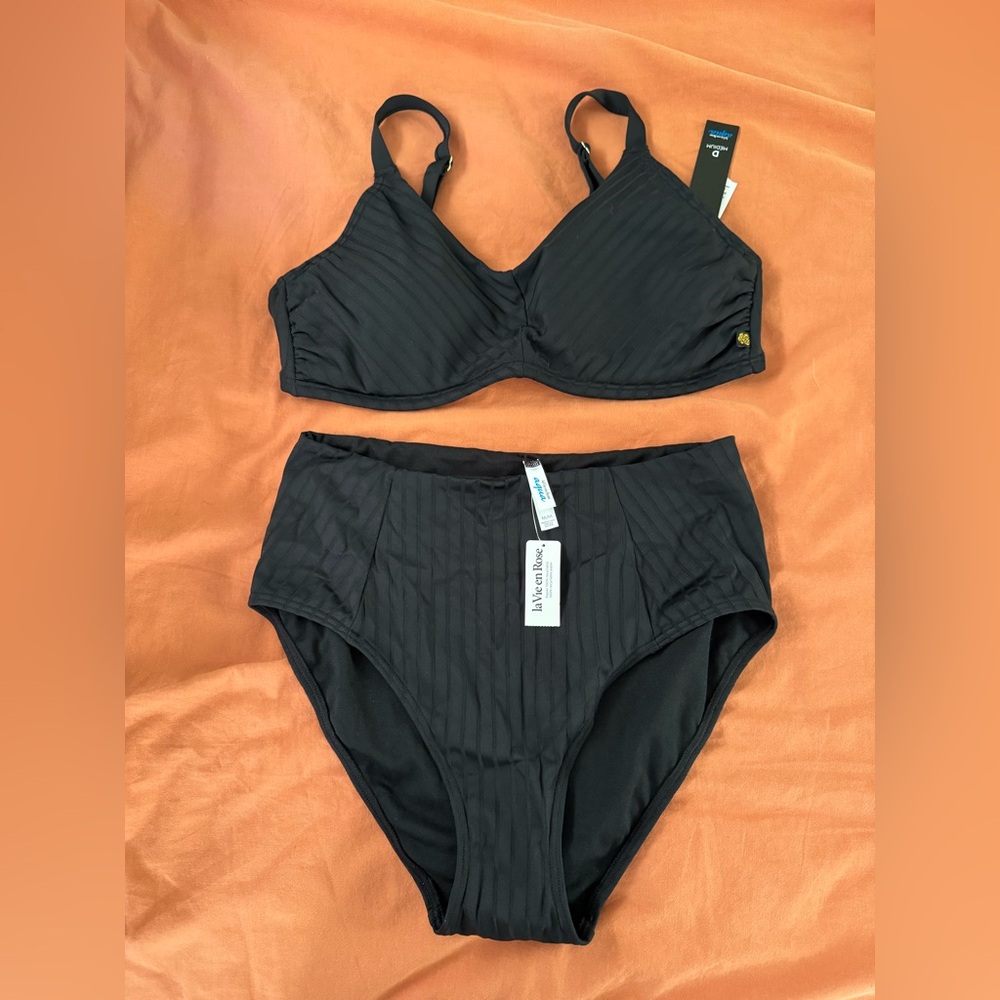 La Vie En Rose Black Women's Bikini Set